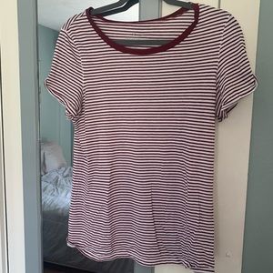 American Eagle Striped Ringer Tee